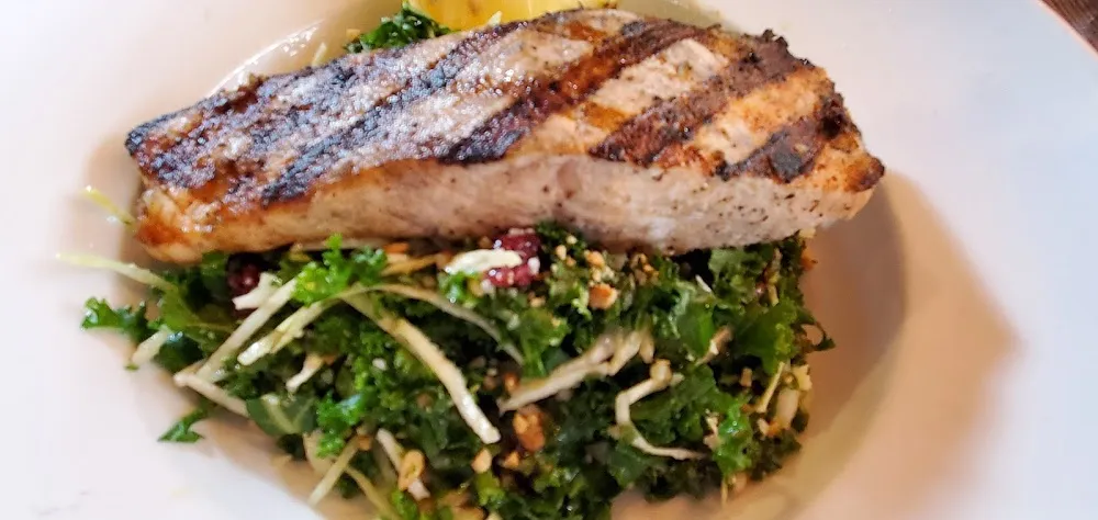 Kale Salad with Salmon